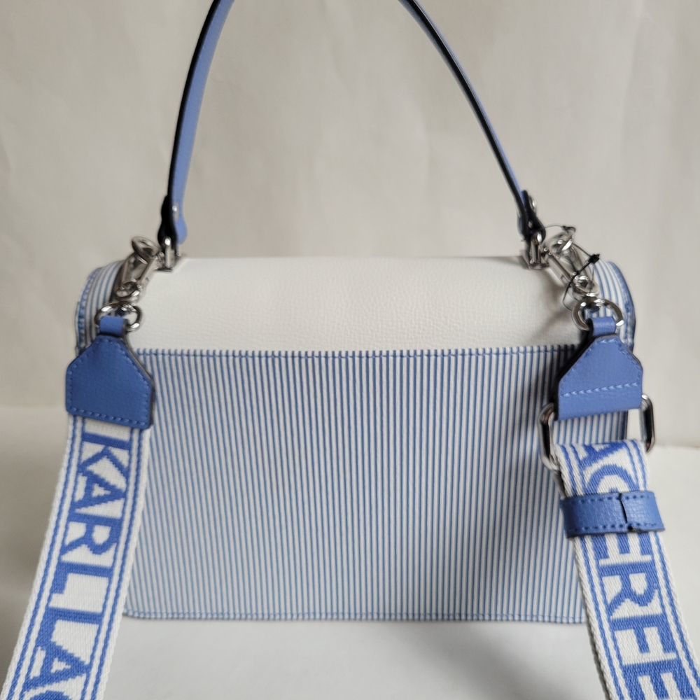 Karl Lagerfeld Blue and White Crossbody Bag - Picture 6 of 15